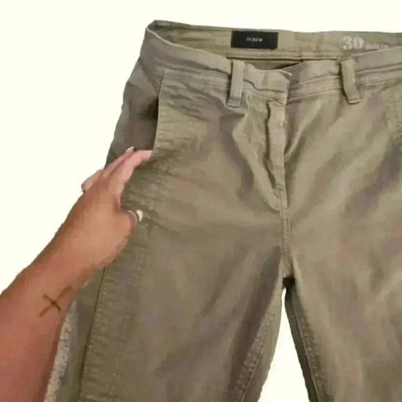 J. Crew Womens Green Ankle Moto Slim Fit Casual Pants 30 - Picture 6 of 13